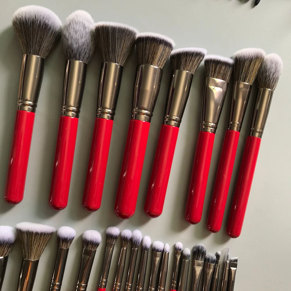 25pcs wooden handle rainbow hair makeup & tools private label make up brush set could help you get a color makeup