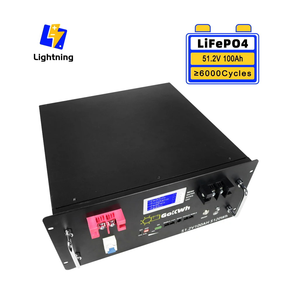 48V 100Ah Lithium iron Phosphate Battery Rack Mounted 51.2v 5kWh Solar ESS ON Off Grid Indoor and Outdoor Energy Storage System