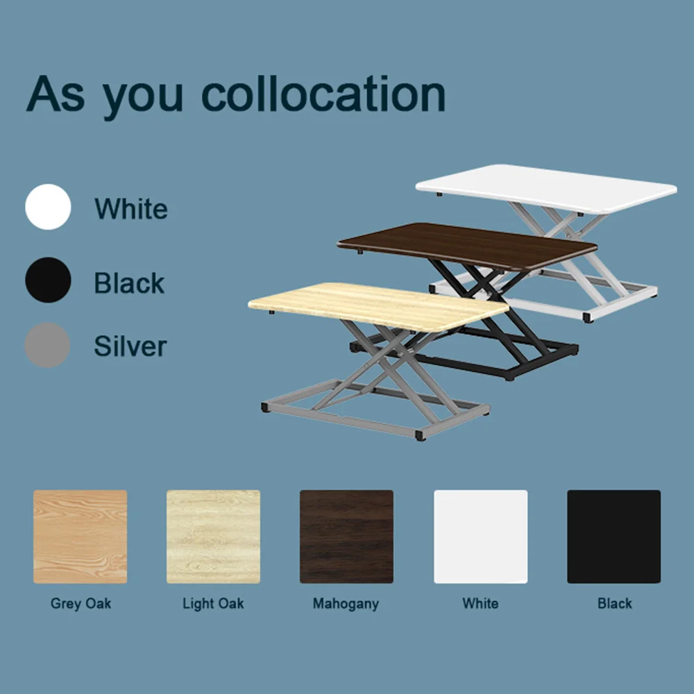 Height Adjustable Ergonomic Folding Office Table Standing Desk Converter Electric Sit Stand Laptop Desk