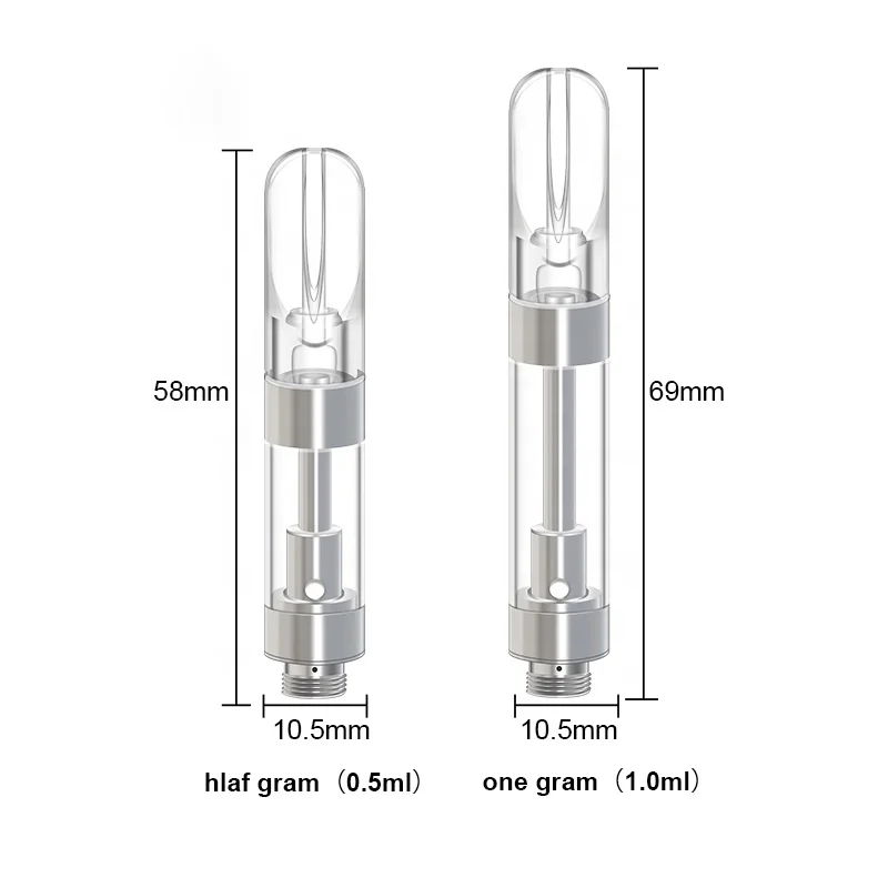 
Hot selling custom vaporizer cartridge 510 thread bigger vapor 0.5ml/1.0ml child lock 