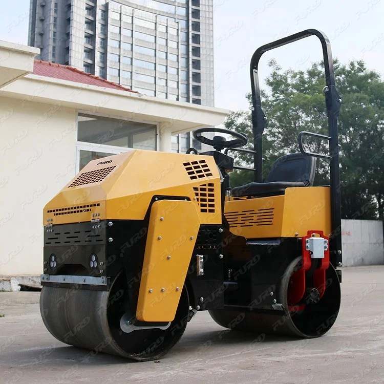 Double drum vibratory road roller soil compactor vibratory roller small drum asphalt roller for sale FYL-880