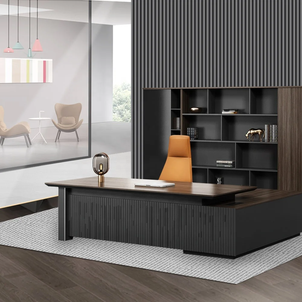 Commercial Corner Office Desk L Shape Office Furniture Ceo Executive Table