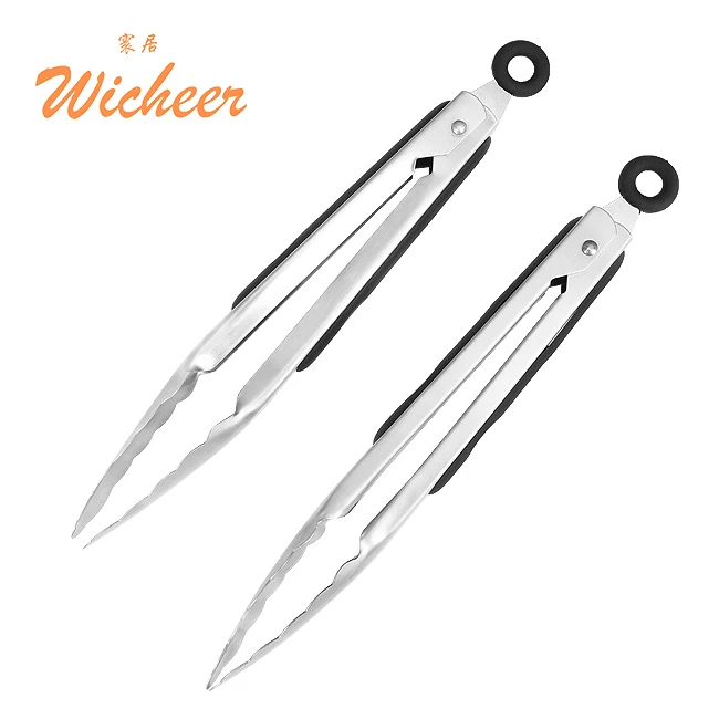 Kitchen stainless steel bread food clip tongs food tongs stainless steel logo