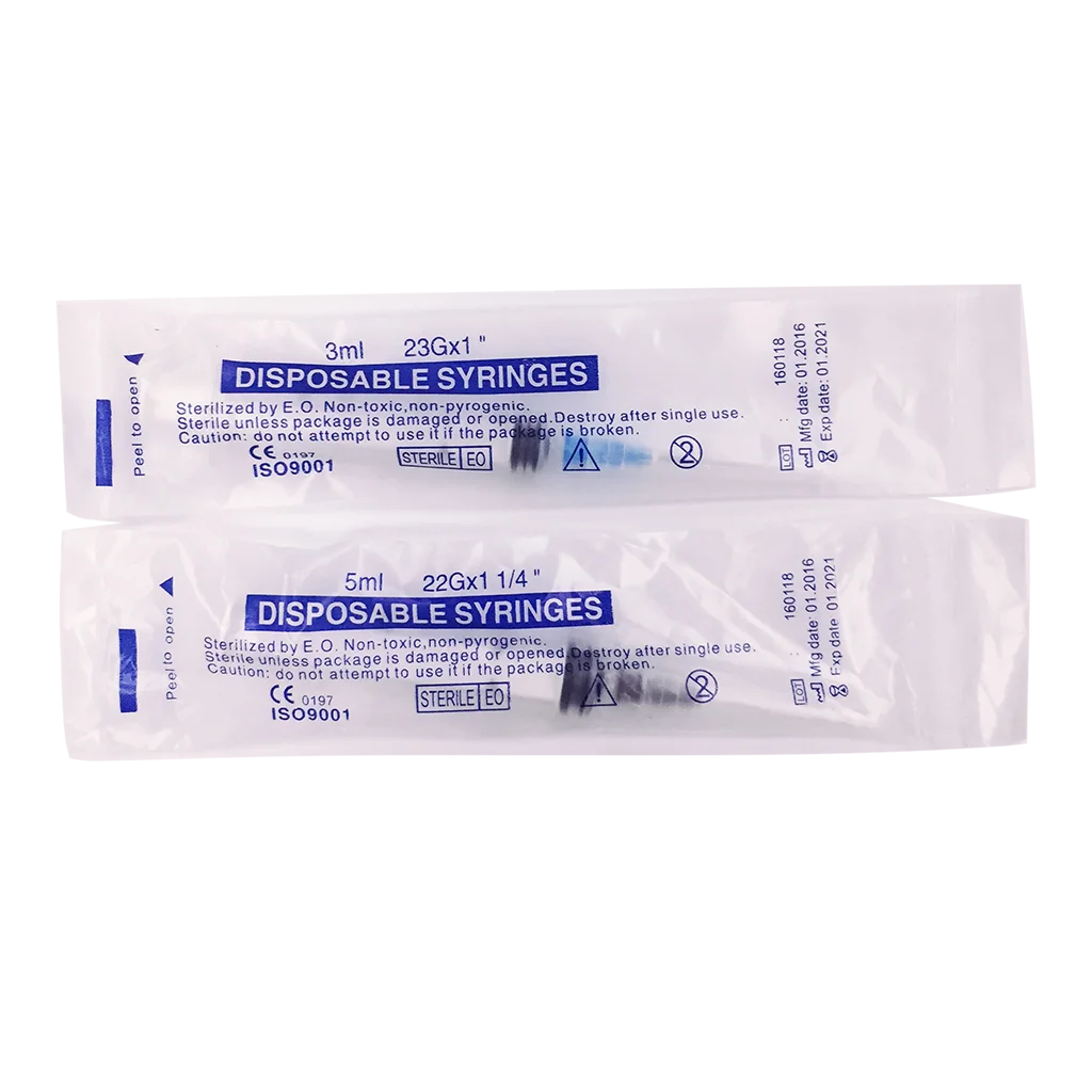 Disposable Medical Plastic Luer Slip Syringe With Needle Injection