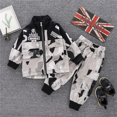 Children clothing Children Casual Camouflage Clothes Boys Handsome Clothing Suit 2023 Spring Fall Kids Military Uniform