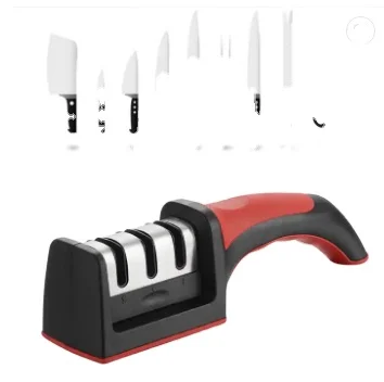 3-Stage Knife Sharpener with 1 More Replace Sharpener Manual Kitchen Knife Sharpening Tool For all Knives