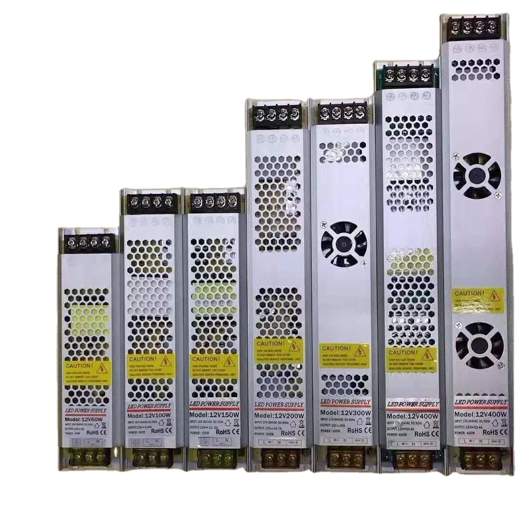 
LED switch light box power supply 12V300W25A card cloth light box advertising led DC power supply ultra-thin power supply 