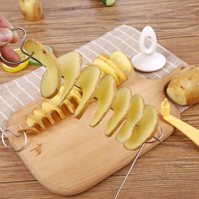 Whirlwind Potato Spiral Cutter Potato Tower Making Machine Vegetable Slicer Creative Vegetable Tools Kitchen Accessories Gadgets