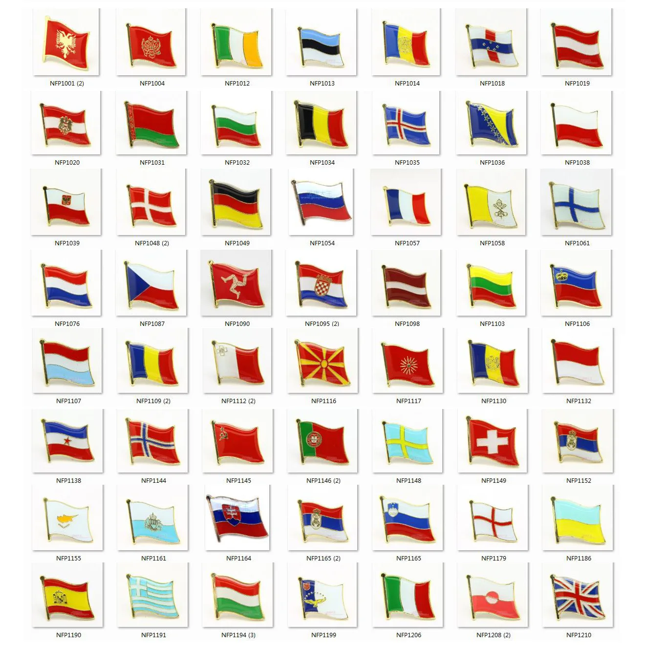 Iron British flag badge European countries metal brooch clothing accessories butterfly pin buckle wholesale