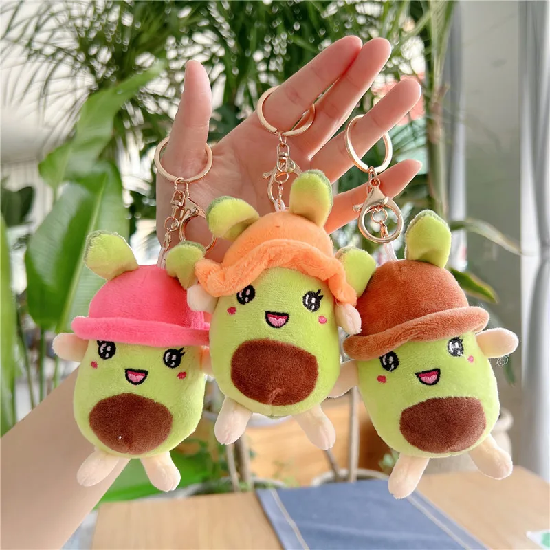 Avocado Plush Toy Cartoon Fruit Soft Comfortable Mini Kawaii Plush Keychain High Quality Soft Stuffed Toy Girl Boy Doll Pendant