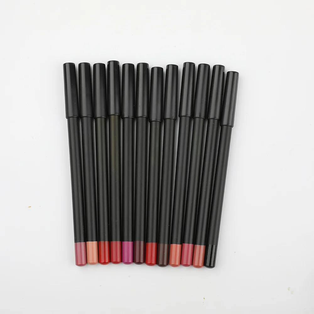 Wholesale Custom Logo Waterproof Lip Pencil 16 Colors Matte Private Label Lip Liner Pen