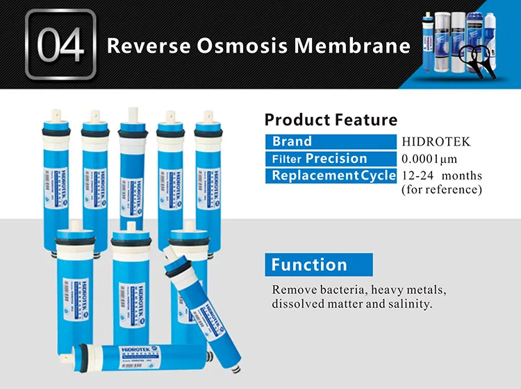 Hot sale membrane water purifier filter for home reverse osmosis undersink tap ro water filters OEM