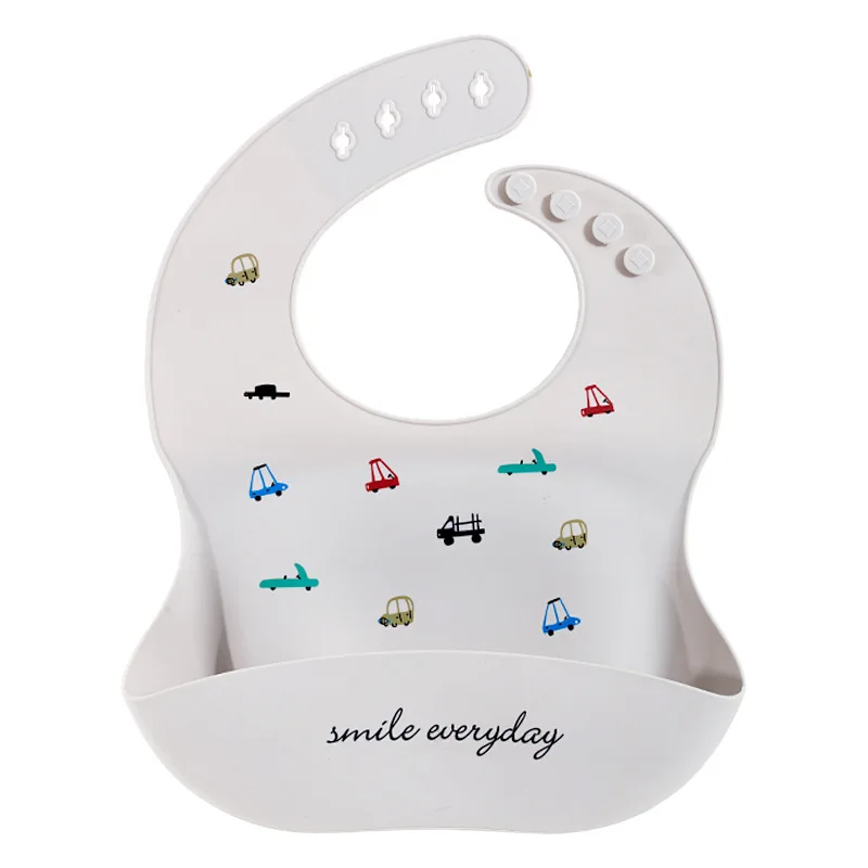 Fashion baby bibs washable waterproof infant silicone bib
