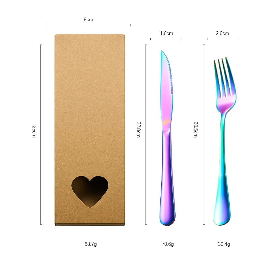 Modern Hotel Restaurant Dinner Table Ware Cutlery Flatware Set Spoon Knife Fork 304 Polish Silver Luxury Metal Dinnerware Sets