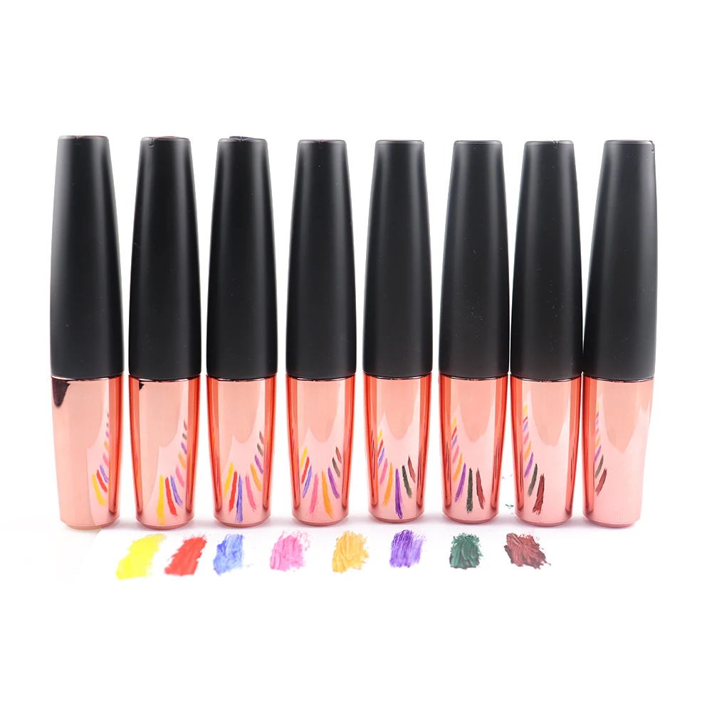 Colorful Vegan Liquid Mascara Long-Lasting Lengthening and Curing Mineral-Based with No Logo Private Label