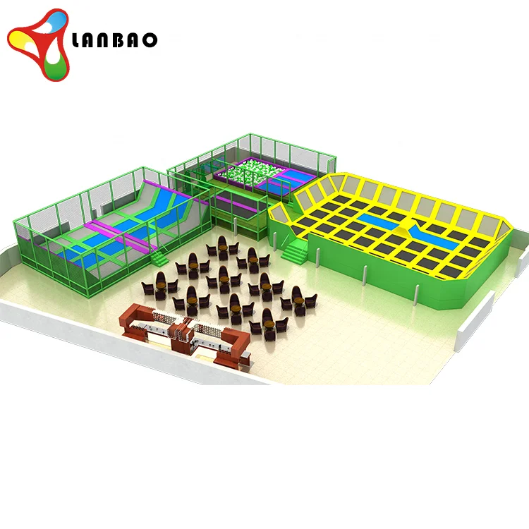 Premium indoor playground with trampoline park, foam pit, bouncy castle, bounce house, and soft play equipment for kids