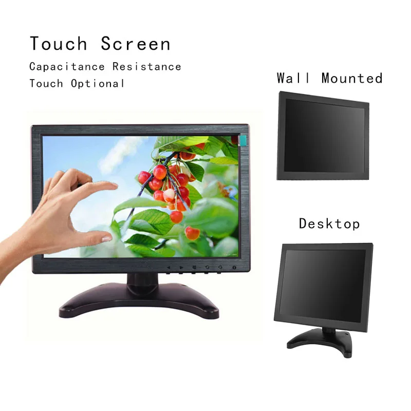 
Factory Price Plastic 12V LCD 10 inch 1280*800 CCTV monitor 