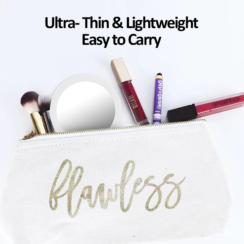 Factory Direct Rechargeable 5X Magnifying Hand  Makeup Mirror Led With Light