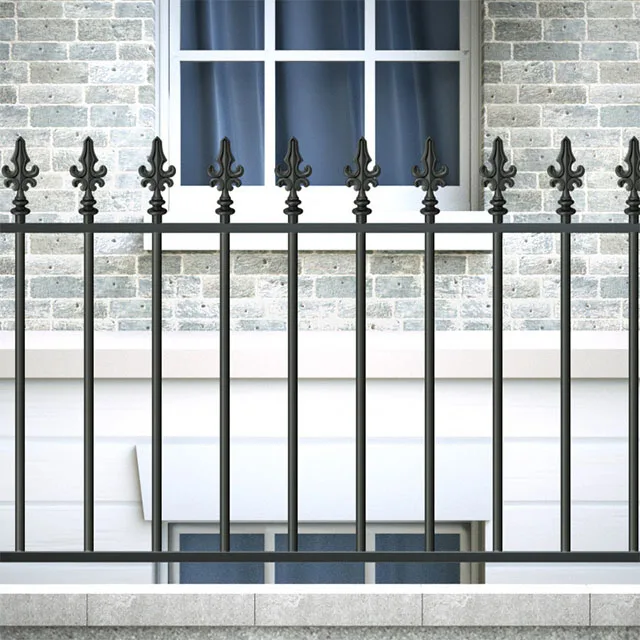 Iron Fencing with Powder Coated Perforated Tube Rails