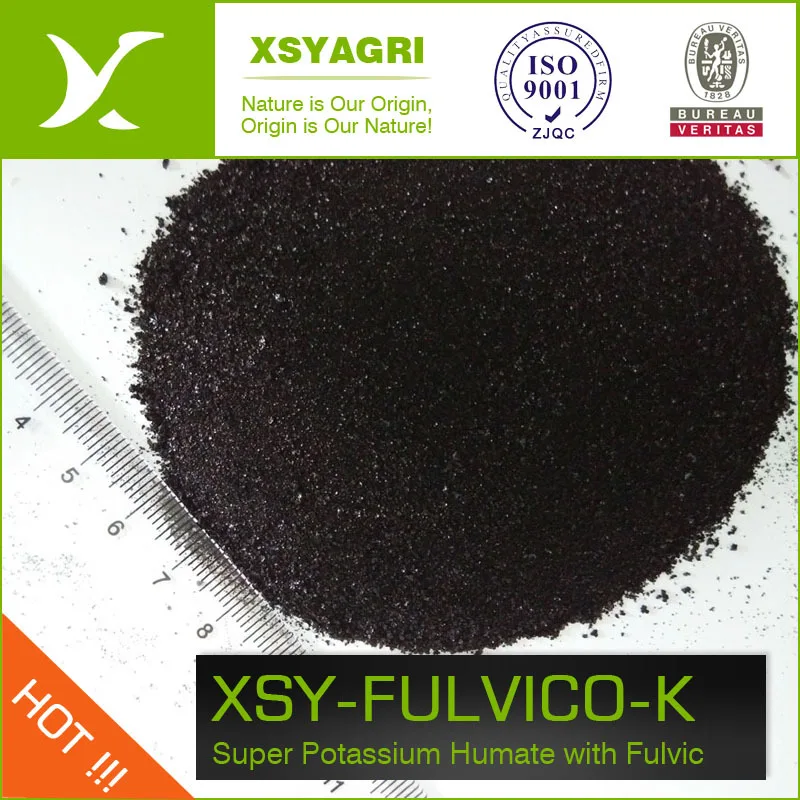 Agricultural Grade Soluble Biochemical Mineral Humic Acids Granule Potassium Humate Fulvate Organic Fertilizer Price