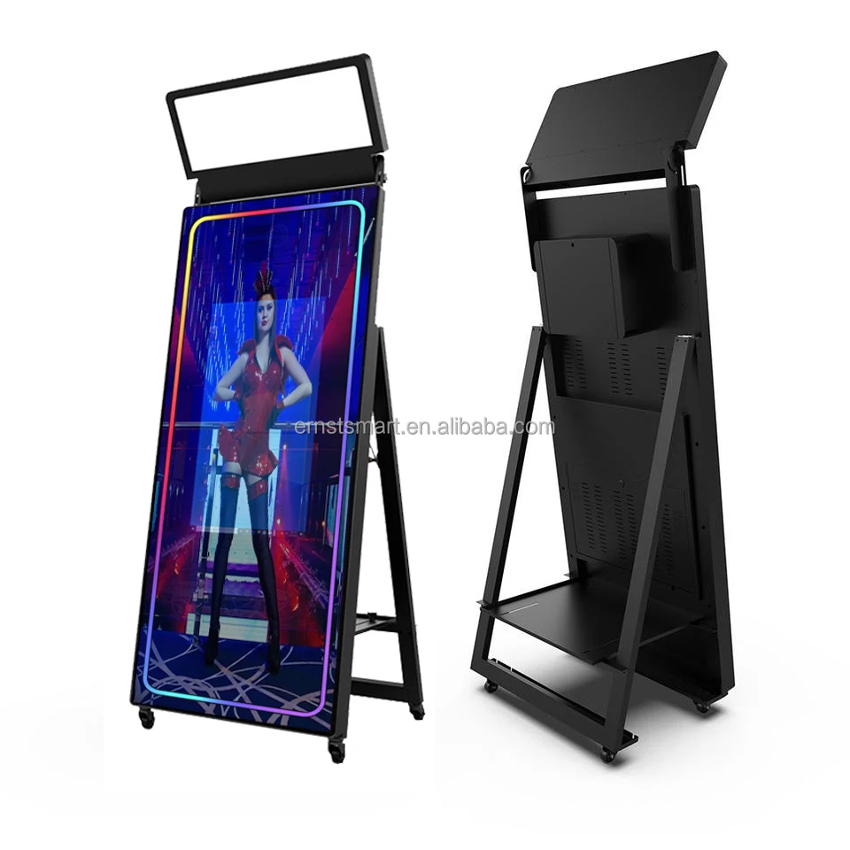 Camera And Printer A Magic Mirror Photo booth Shell The Wedding Photo Booth Kiosk Portable Case Stand With