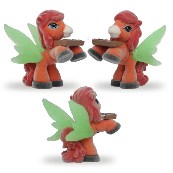 Кукла-сюрприз пластиковая детская игрушка мультяшная фигурка лошади с крыльями музыкальная лошадь