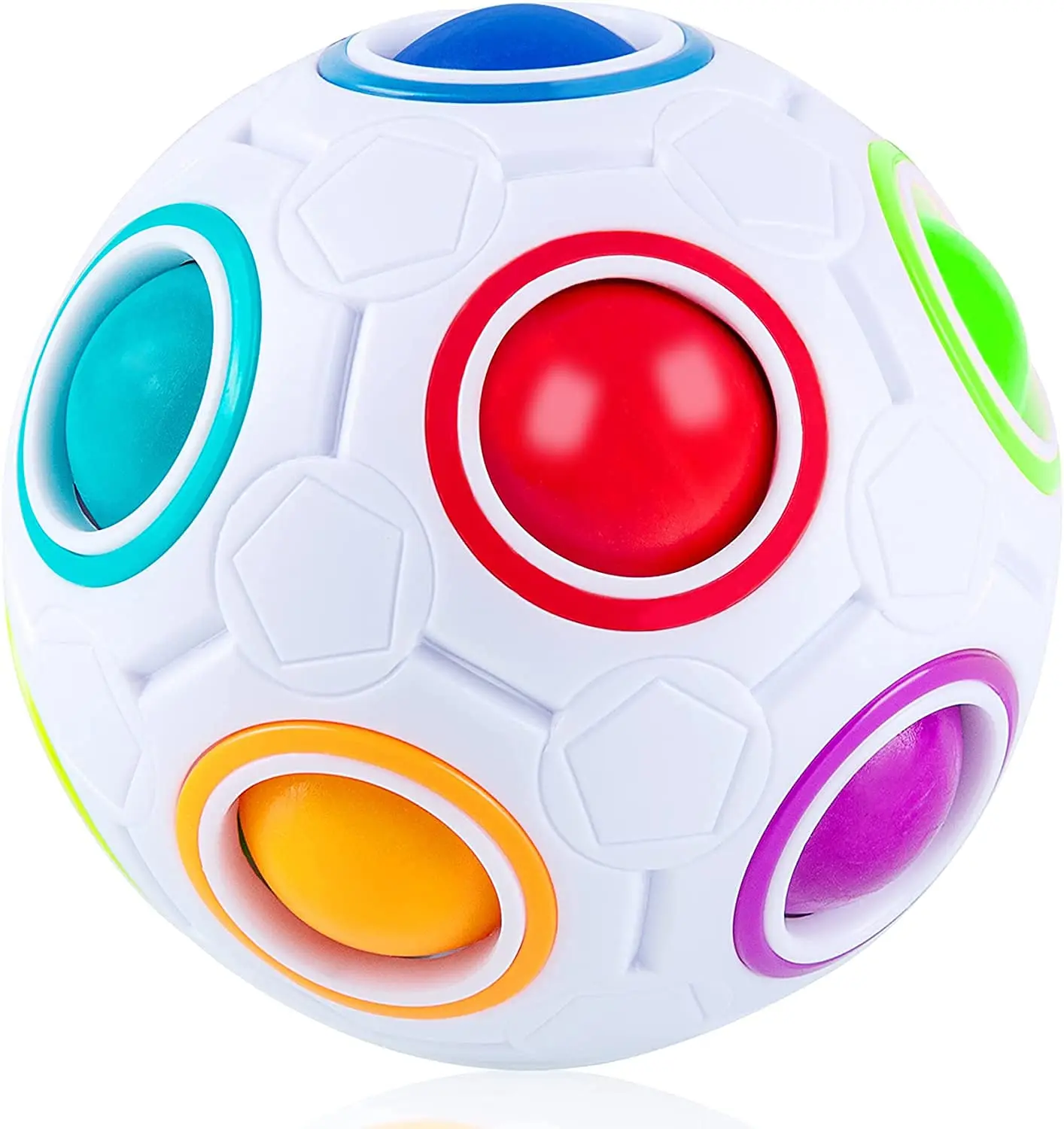 Speed Cube Ball Fun Stress Reliever Magic Ball- Puzzle Fidget Rainbow Ball Gift for children