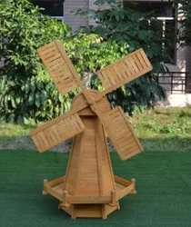 Wooden garden item windmill