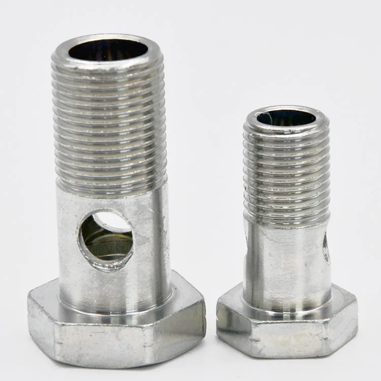 Oem Customized 4 Holes Hollow Bolt Hydraulic Hose Auto Parts Pipe Connector Hex Banjo Hollow Bolt