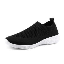 Women Vulcanized Shoes High Quality Women Sneakers Slip On Flats Shoes Women Loafers Plus Size 43 Walking Flat