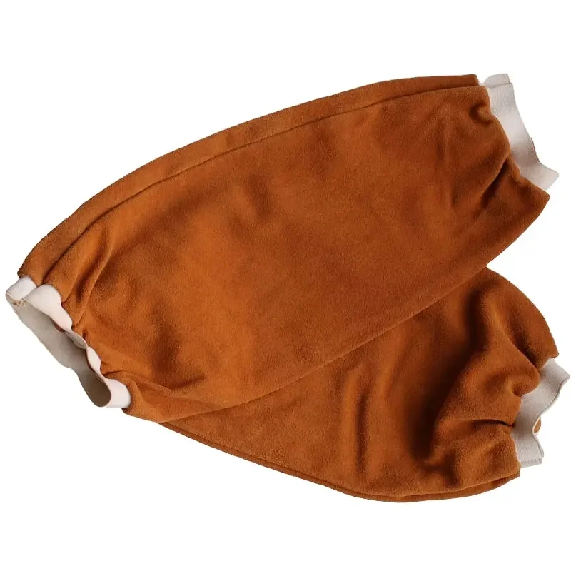 Anti cutting and high temperature resistance cow leather welding protective sleeve for welding welder