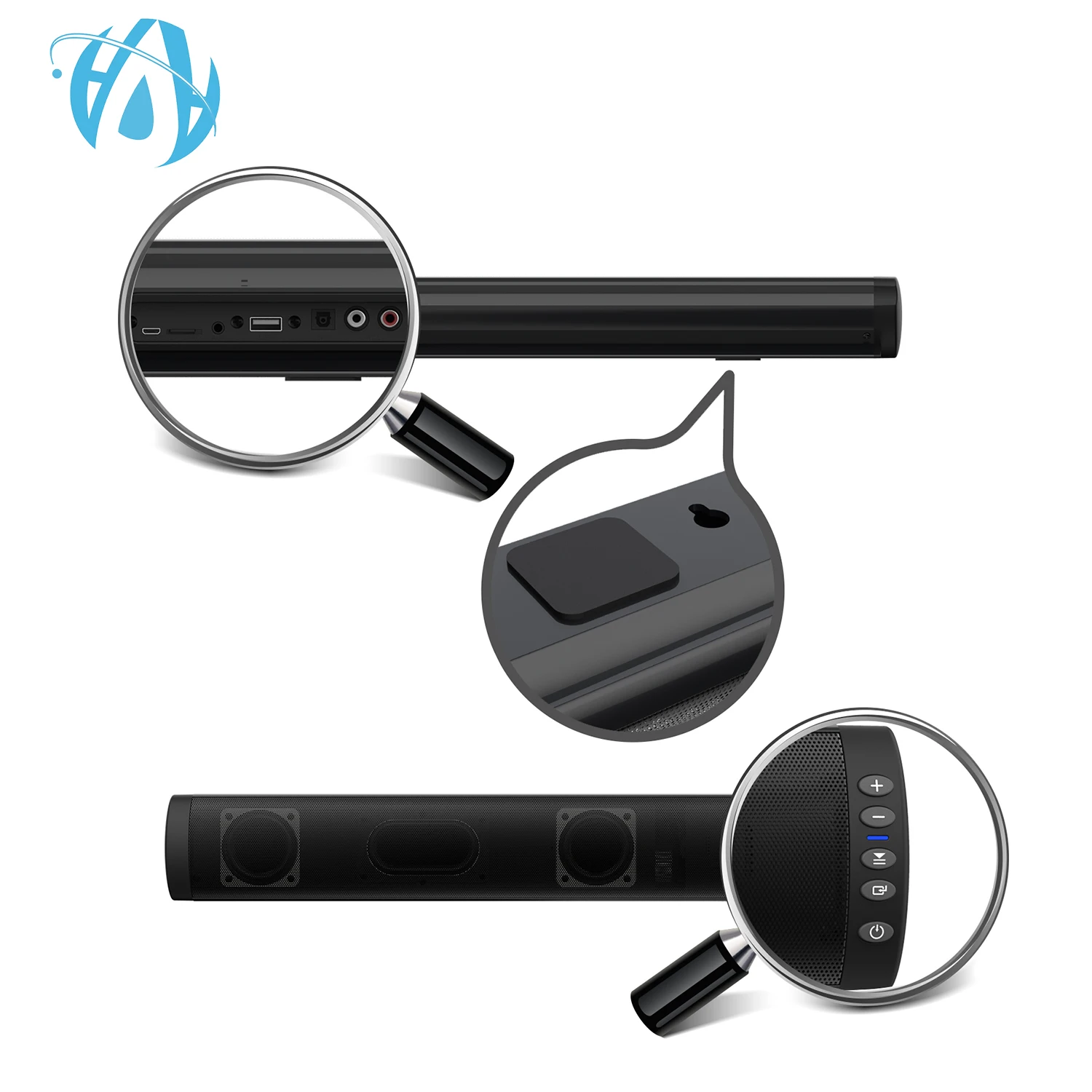 USB FM радио Bluetooth аудио колонки для 55 дюймов ТВ объемный звук системы с RCA/AUX/пульт дистанционного управления проектора