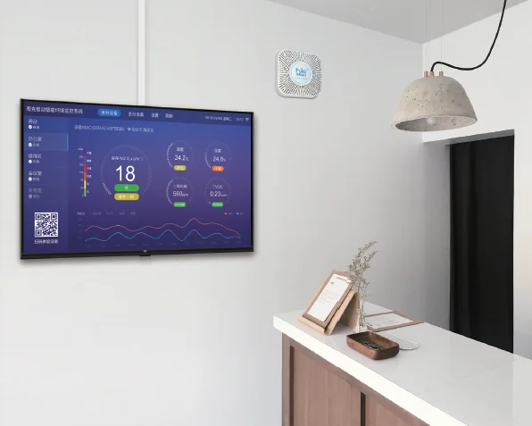 Hike  IAQ Monitor Wall Mounted Indoor Air Quality Monitoring System with WiFi RS485 modbus communication protocol