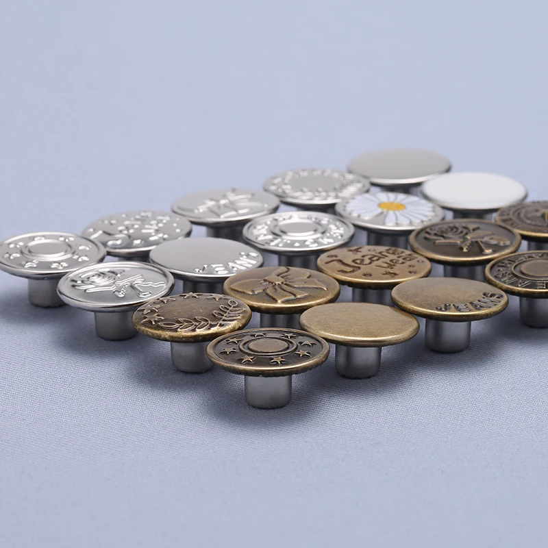 Zhejiang Manufacturer Offers High-quality Metal Jeans Buttons with Plating, Pattern Decoration