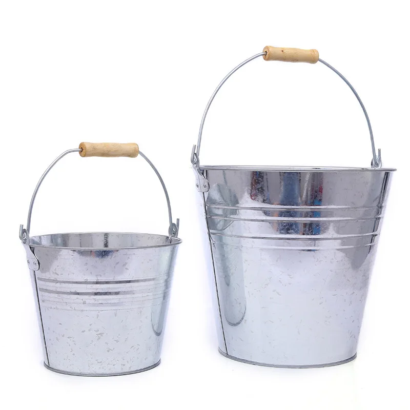 High quality party champagne small double wall ice drum wine drum barell galvanized bucket with handle for your choose