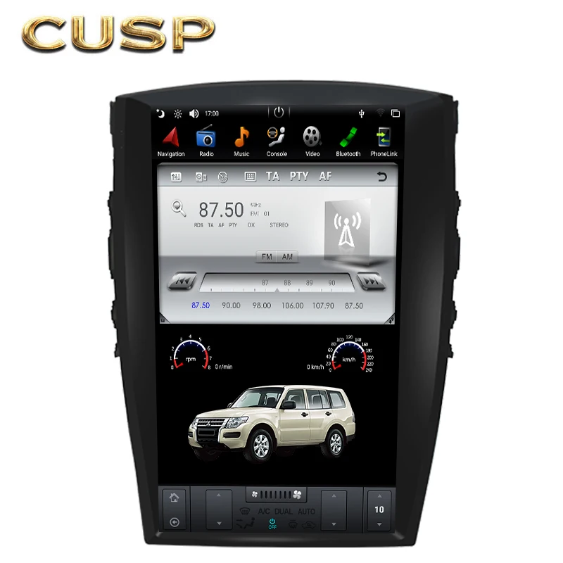 CUSP 17 inch Android Vertical Screen For MITSUBISHI PAJERO 2006-2021 PX6 4G+64G Car GPS Radio Stereo Multimedia Play Navigation