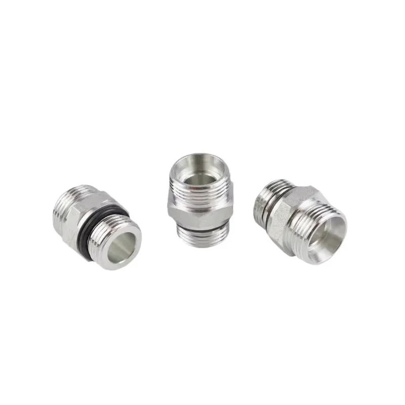 Hydraulic Hoses Ferrules  Fittings Connection 24 Degree Cone Ferrule Transition Joint American O-Ring Seal End Straight Joint
