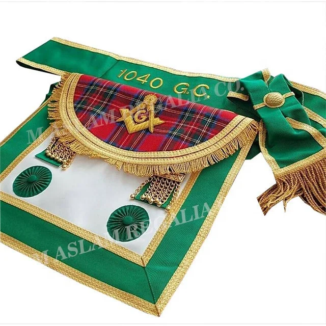 Past master grand District officer Apron | Hand Embroidery Leather Apron
