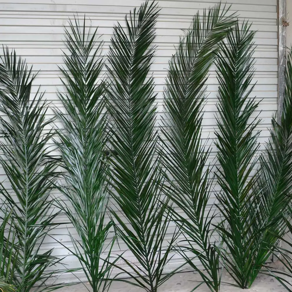 China Manufactory Outdoor Garden Decor Used Customised Artificial Phoenix Palm Trees With Fiberglass Trunks