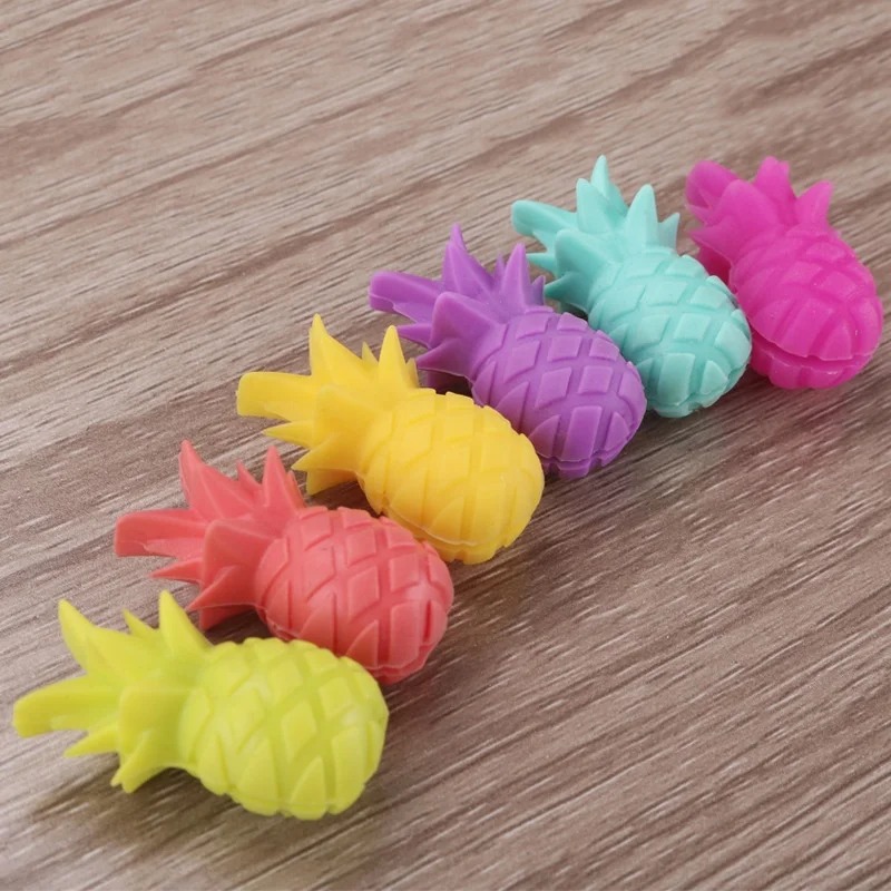 Creative colorful fruits shape ecxcellent quality silicone red wine stopper