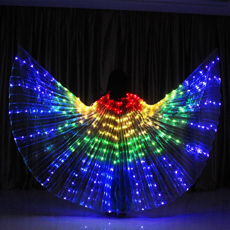 LED Angel Isis Wings Belly Dance LED Light Up Wings Show Costumes Festival Isis Wings Prop Festival Party Performance Wear