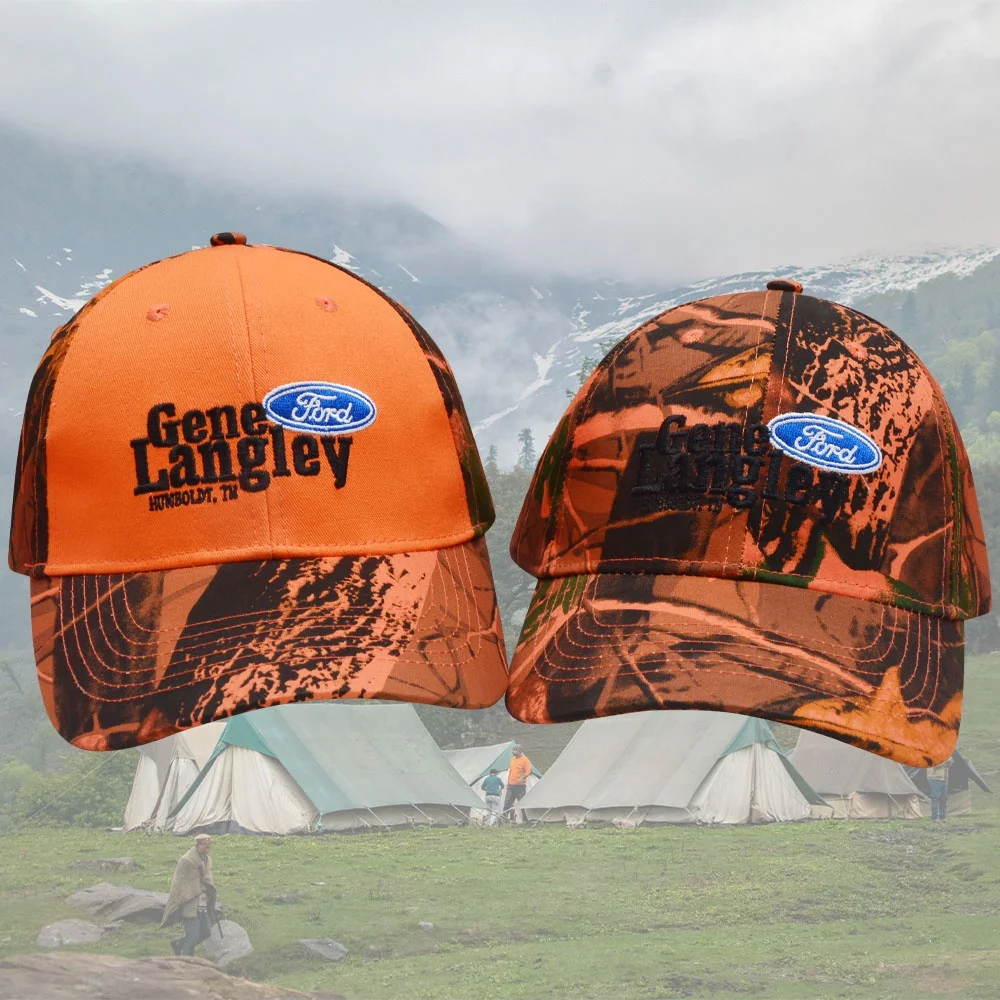 Blaze Orange Hunting Caps 3D Embroidery Camouflage Cap Outdoor Hunting Safety Neon Orange Baseball Hat