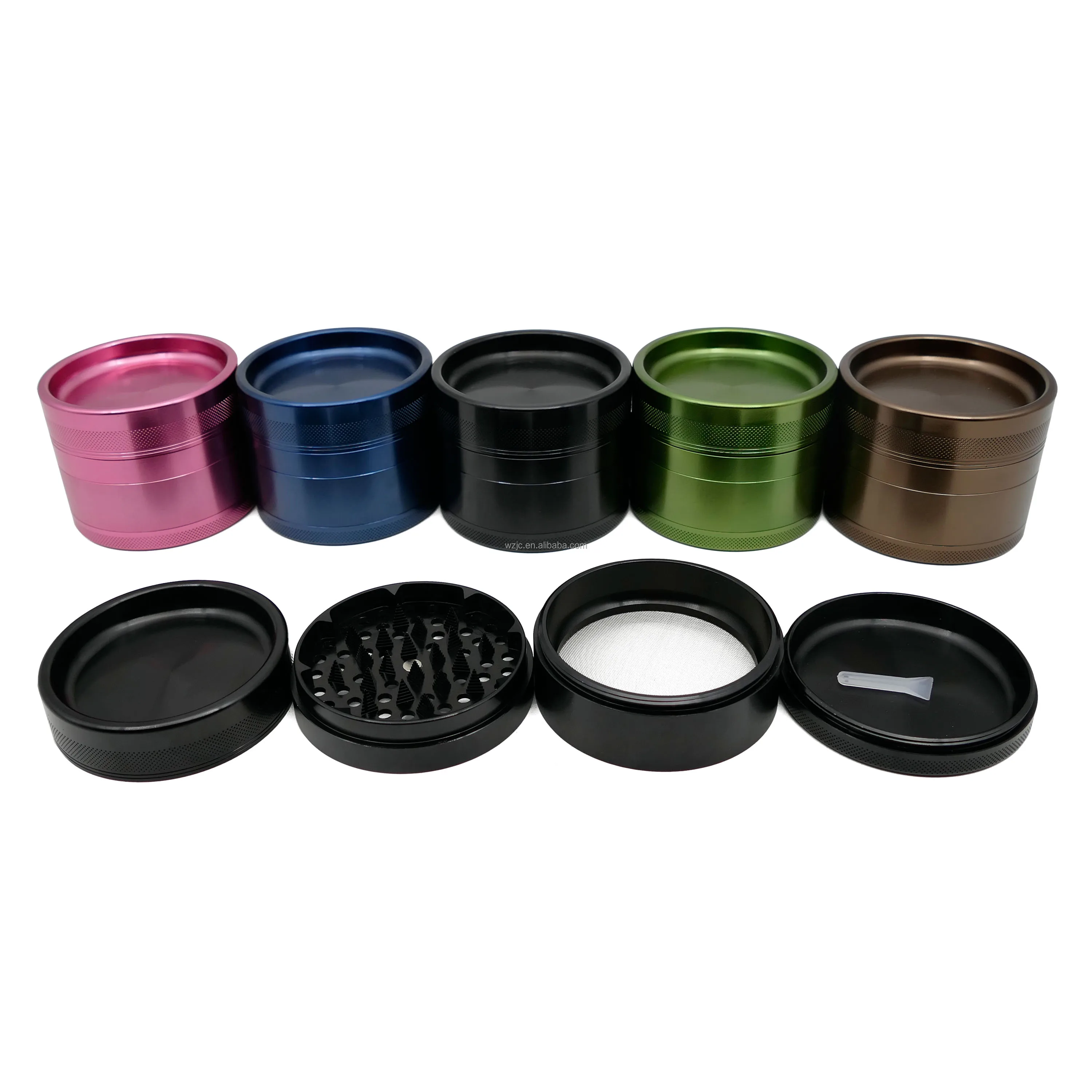 Premium Sharp Teeth Herb Grinder 75MM Custom Aluminum Tobacco Grinder with Strong Magnet For Smoking Accessories