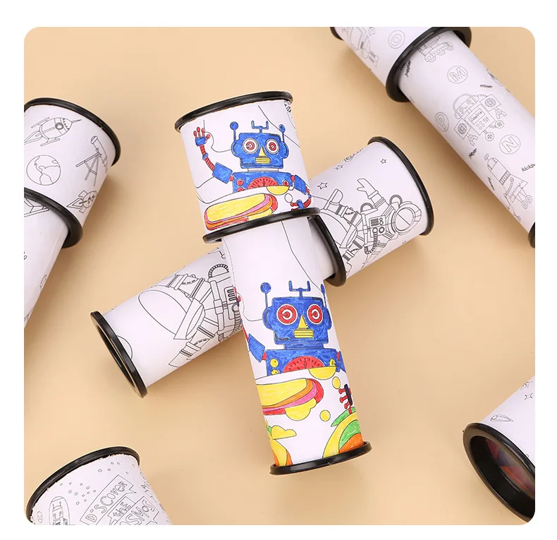DIY Kaleidoscope with Water Color Pen Kaleidoscope Making Kit for Gifts Party Favors Educational Science Developmental Toy