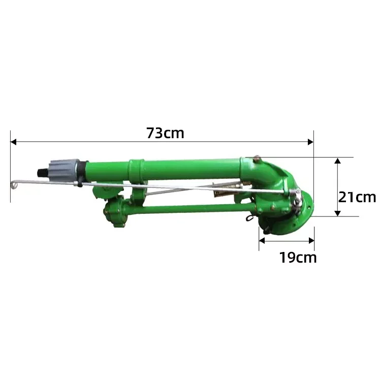 Garden Sprinklers Farm Irrigation 62m Long Shoot Radius 360 Degree Rotary Adjustable Elevation Vortex Big Rain Gun Sprinkler