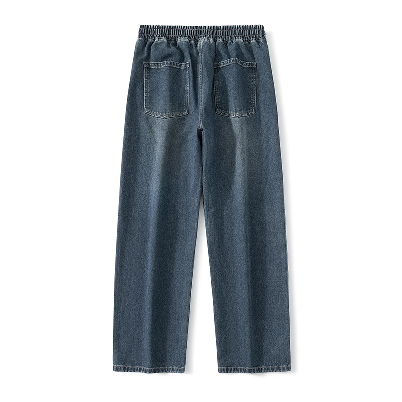 BK113  blue wanshed jeans fashinable stylish longer pants for man comfortable streetwear pants