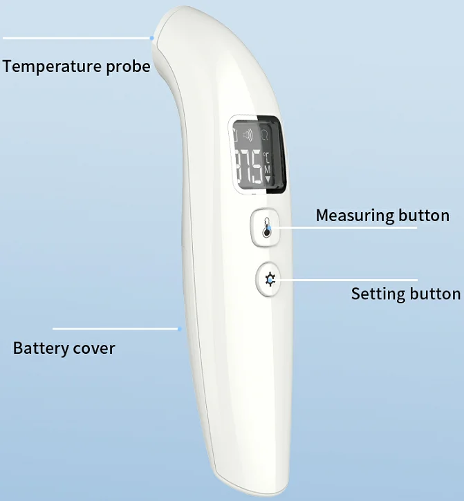 Medical Grade Fast Reading Infrared Digital Thermometer with Fever Alarm and Memory Function