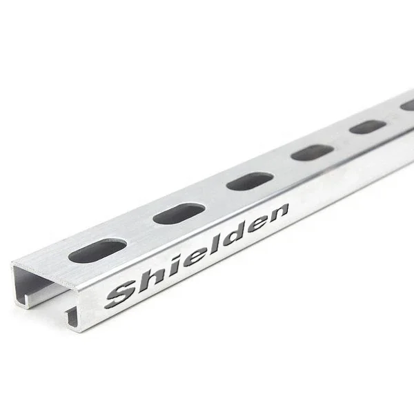 Strut channel Aluminum alloy 41*21 2.0 thickness 3m standard strut channel unistrut gi slotted channel