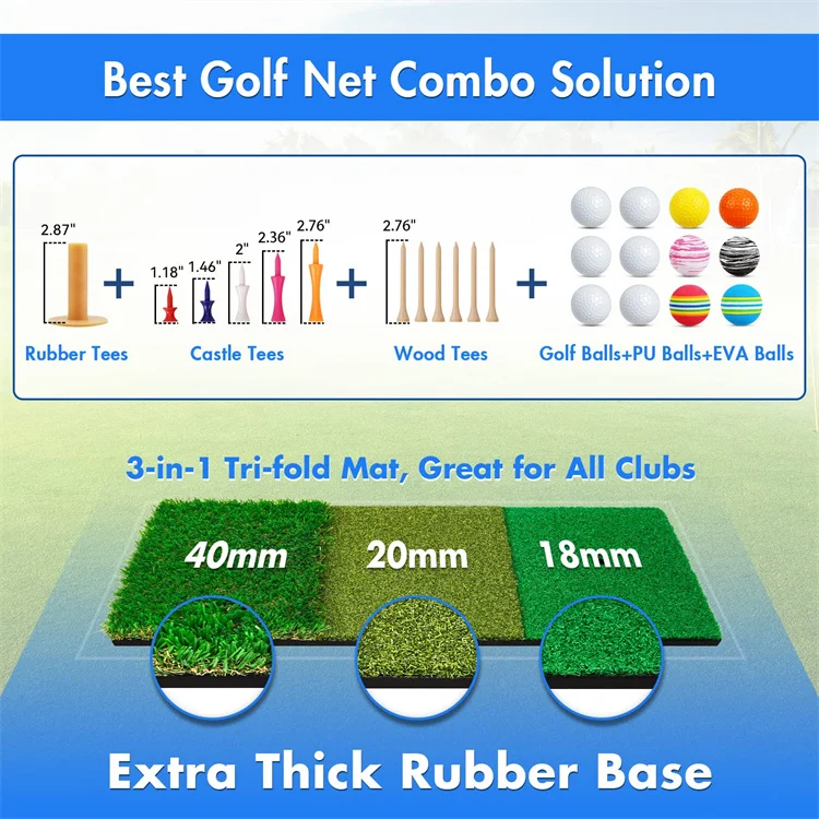Golf Practice Net 10ft x 7ft Golf Hitting Training Aids Nets with Target Backyard Driving Chipping Golf Practice Net