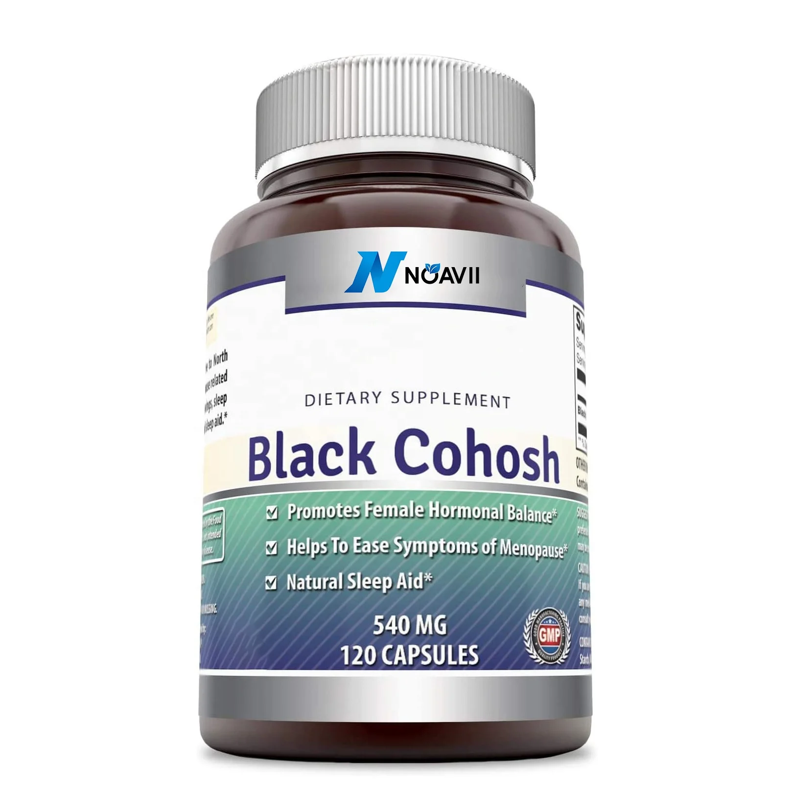 Private Label Support Black Cohosh 540mg Supplement with Pure Root Extract All Natural Support for Womens Health and Well-Being